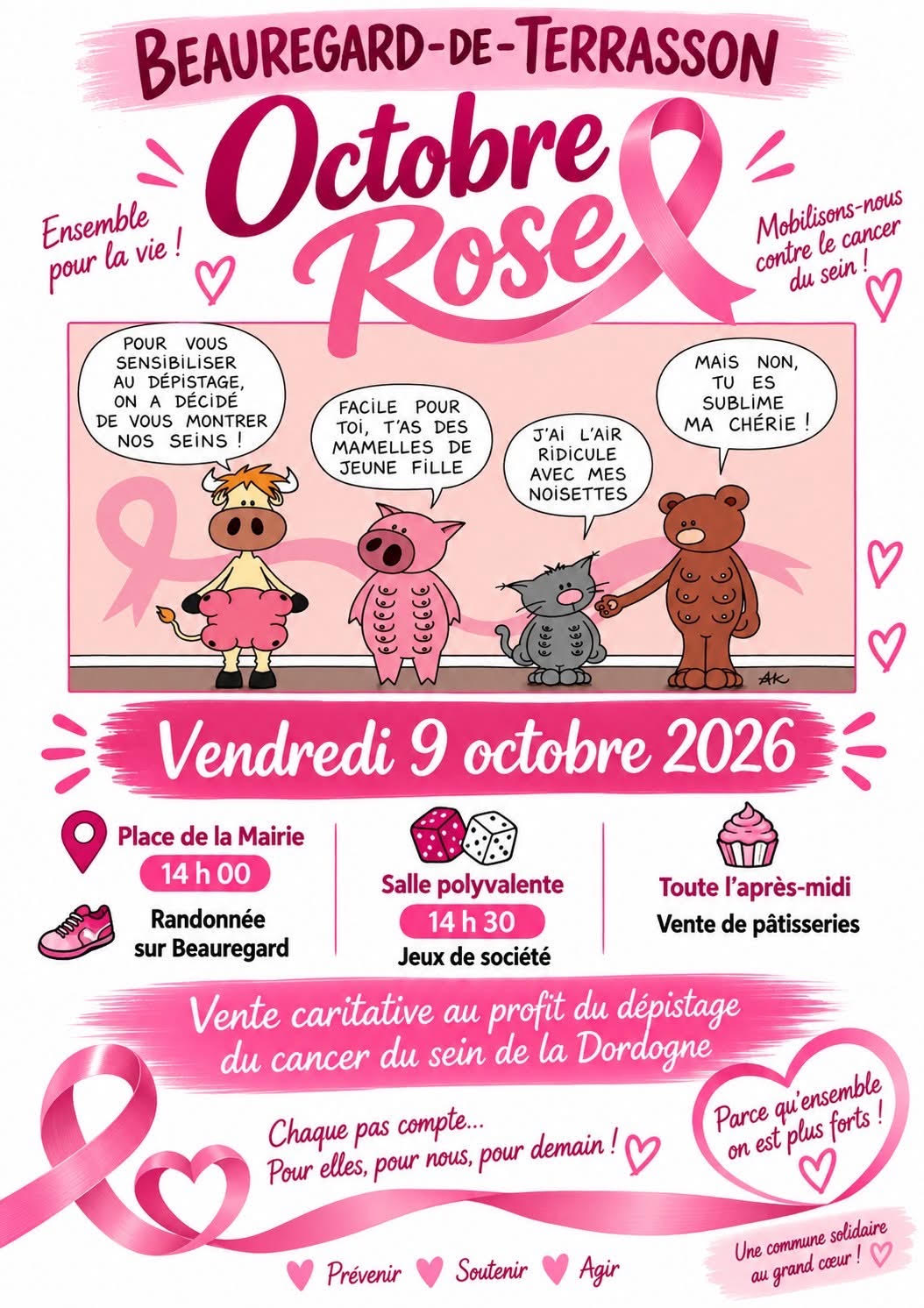 Octobre Rose à Beauregard-de-Terrasson : une journée solidaire !